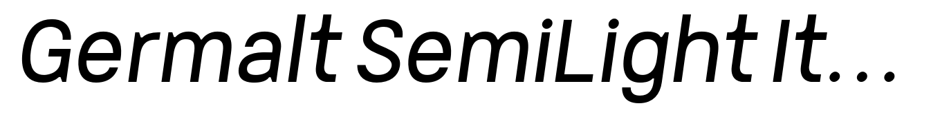 Germalt SemiLight Italic