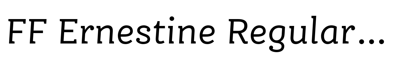 FF Ernestine Regular Italic