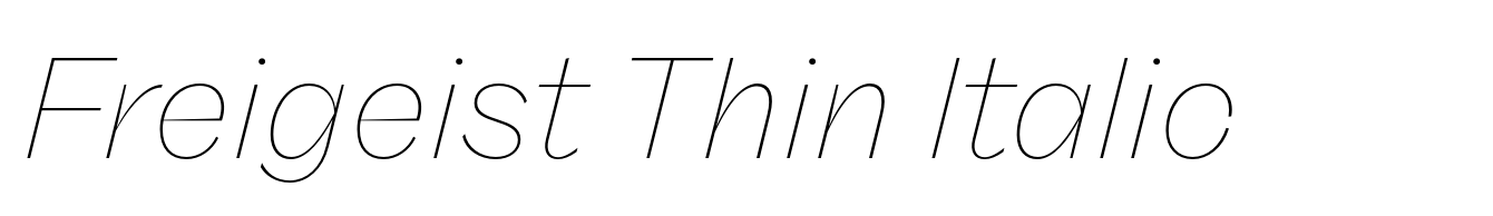 Freigeist Thin Italic