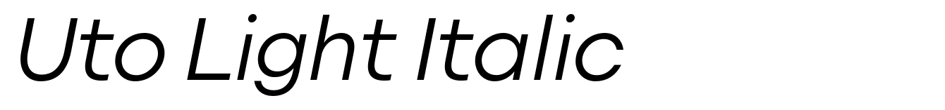 Uto Light Italic