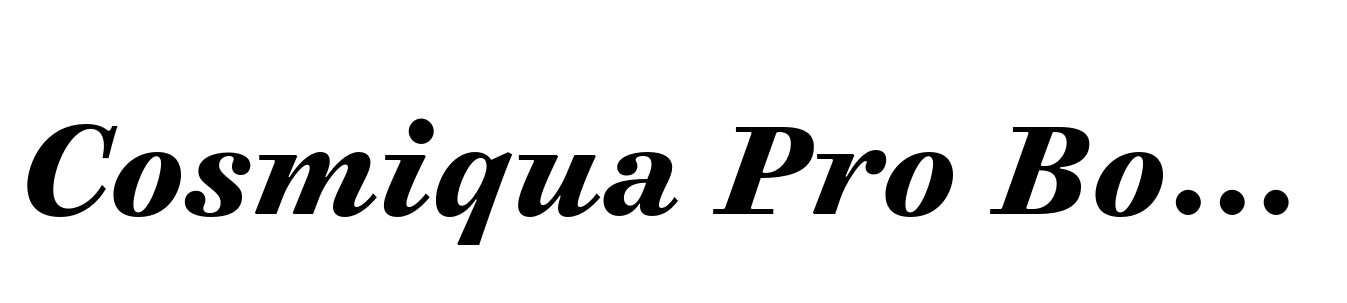 Cosmiqua Pro Bold Italic