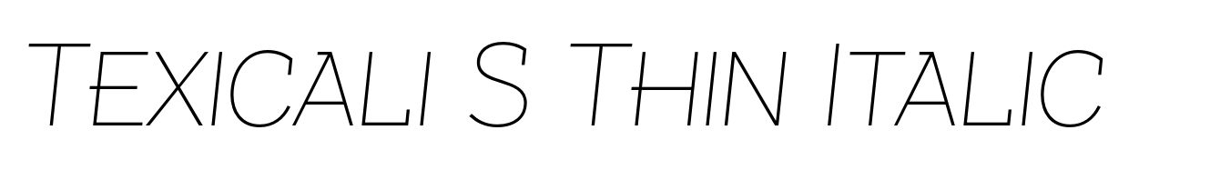 Texicali S Thin Italic