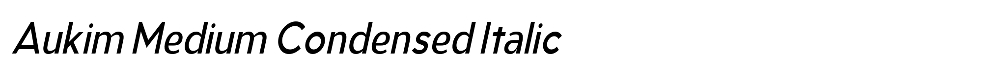 Aukim Medium Condensed Italic image