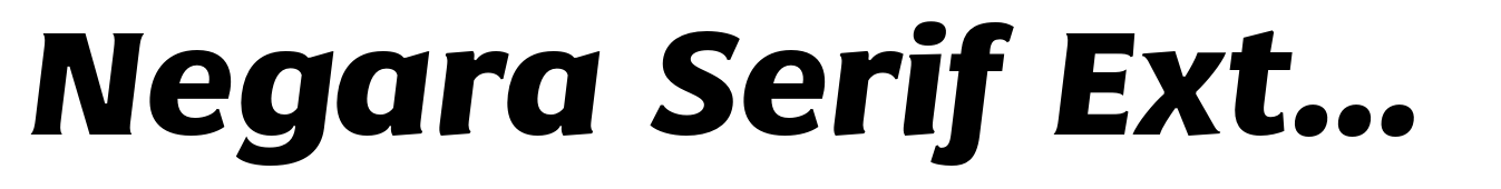 Negara Serif Extra Bold Italic