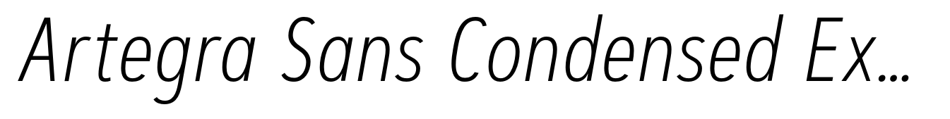 Artegra Sans Condensed ExtraLight Italic