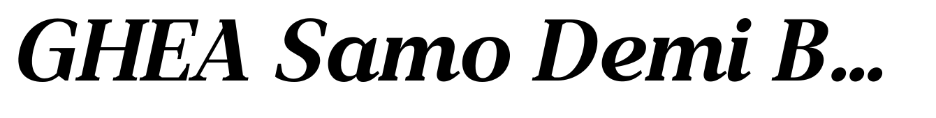 GHEA Samo Demi Bold Italic