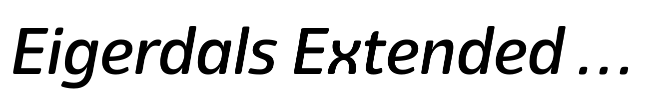Eigerdals Extended Medium Italic