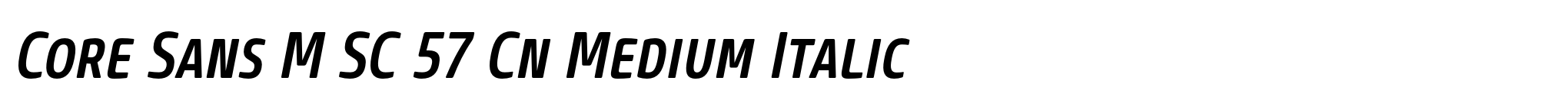 Core Sans M SC 57 Cn Medium Italic image