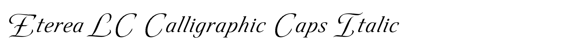 Eterea LC Calligraphic Caps Italic image