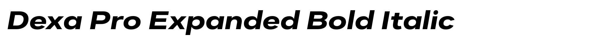 Dexa Pro Expanded Bold Italic image