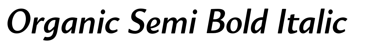 Organic Semi Bold Italic