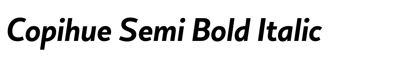 Copihue Semi Bold Italic
