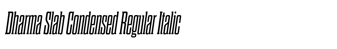 Dharma Slab Condensed Regular Italic