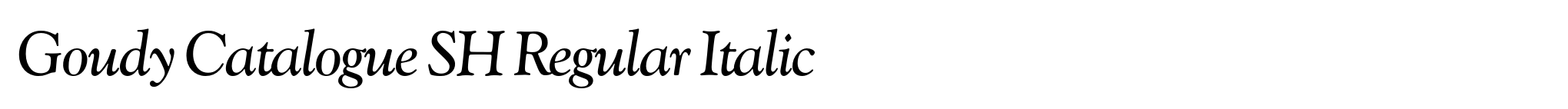 Goudy Catalogue SH Regular Italic image