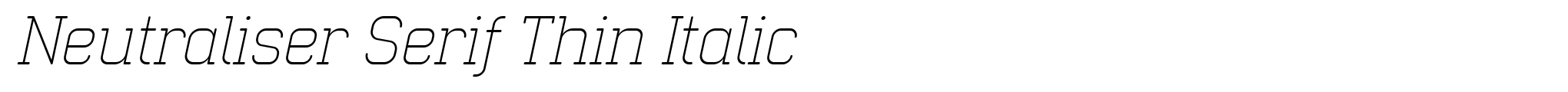Neutraliser Serif Thin Italic image