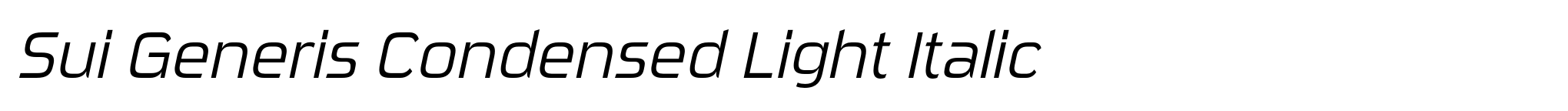 Sui Generis Condensed Light Italic image