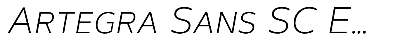 Artegra Sans SC ExtraLight Italic