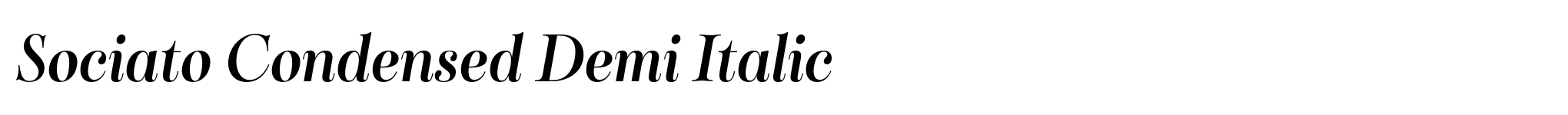 Sociato Condensed Demi Italic image