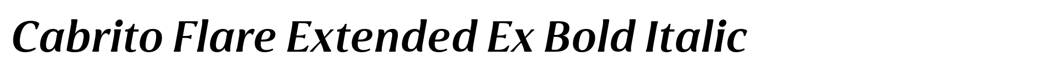 Cabrito Flare Extended Ex Bold Italic image
