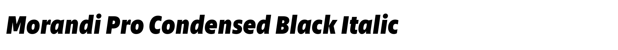 Morandi Pro Condensed Black Italic image