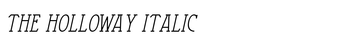 The Holloway Italic