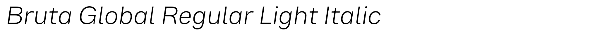 Bruta Global Regular Light Italic image