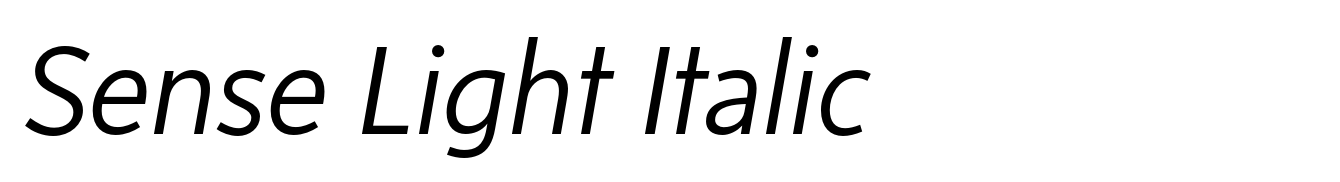 Sense Light Italic