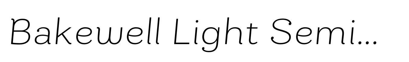 Bakewell Light SemiWide Italic