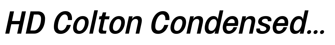 HD Colton Condensed Medium Italic