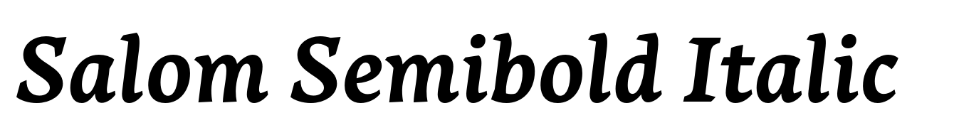 Salom Semibold Italic