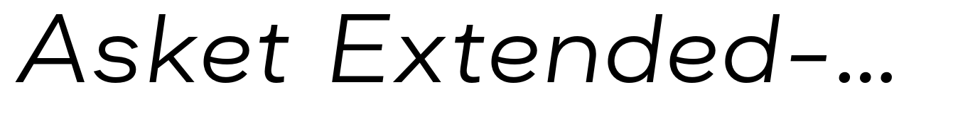 Asket Extended-Light Italic