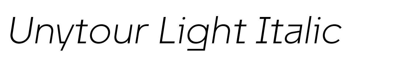 Unytour Light Italic