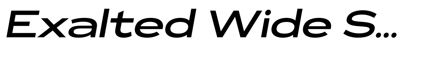 Exalted Wide SemiBold Italic