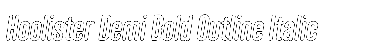 Hoolister Demi Bold Outline Italic