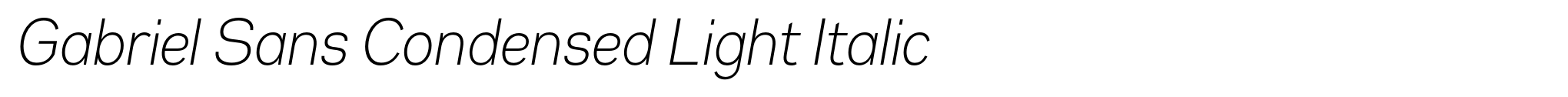 Gabriel Sans Condensed Light Italic image
