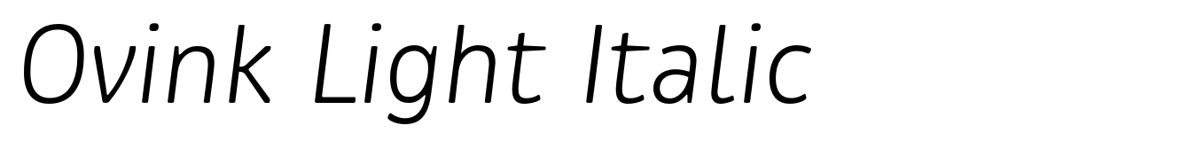 Ovink Light Italic