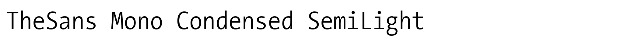TheSans Mono Condensed SemiLight image