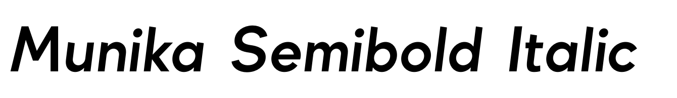 Munika Semibold Italic