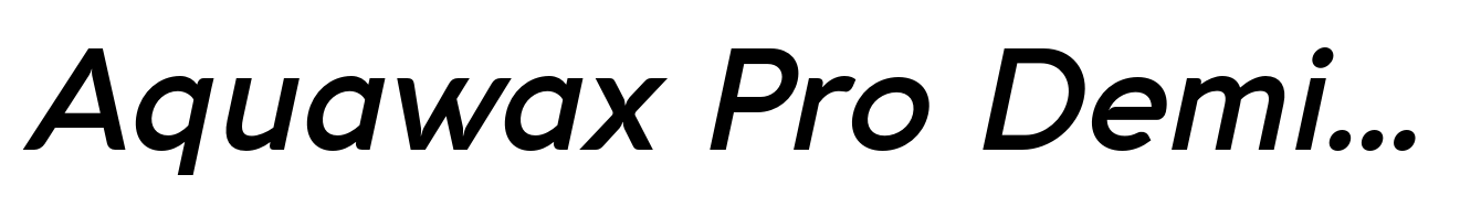 Aquawax Pro Demi Bold Italic