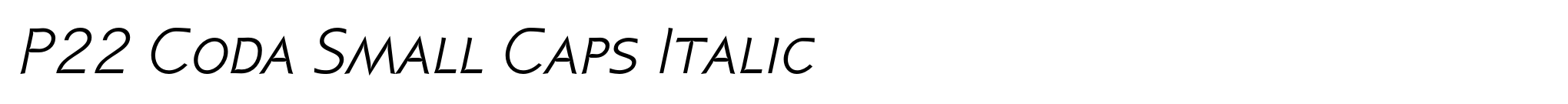 P22 Coda Small Caps Italic image