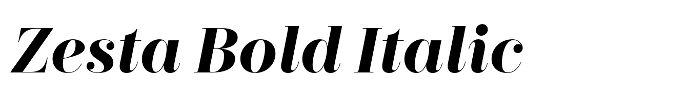 Zesta Bold Italic