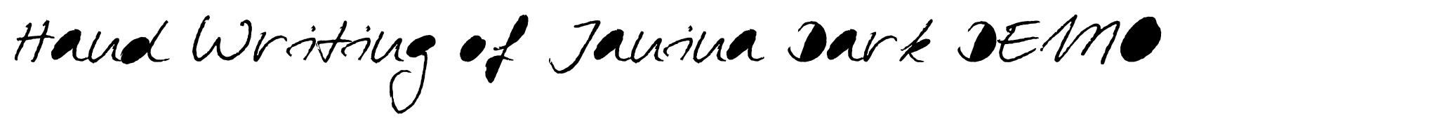 Hand Writing of Janina Dark DEMO image