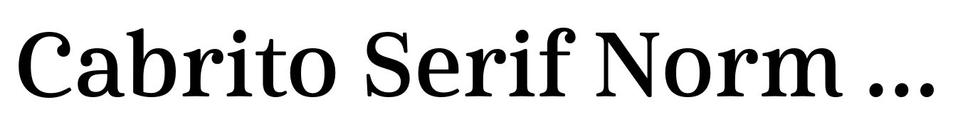 Cabrito Serif Norm Demi