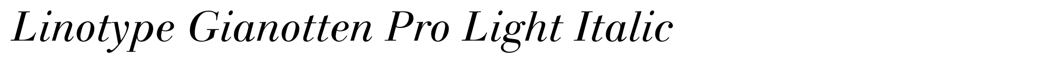Linotype Gianotten Pro Light Italic image