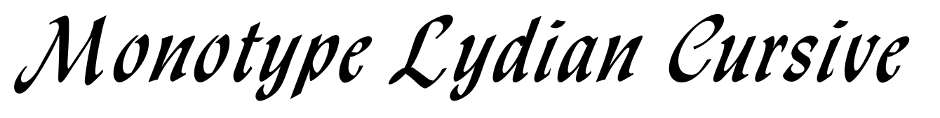 Monotype Lydian Cursive