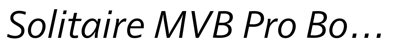Solitaire MVB Pro Book Italic
