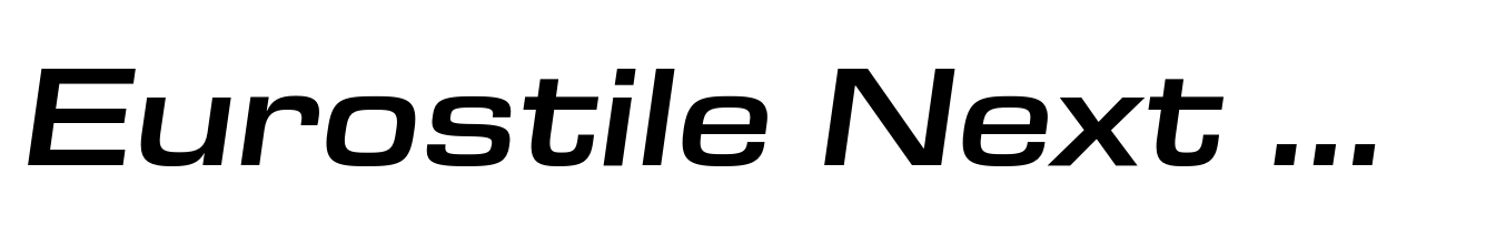 Eurostile Next Extended SemiBold Italic