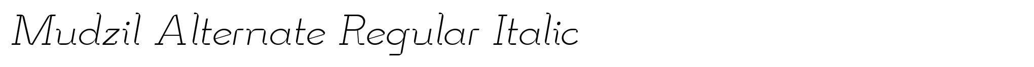 Mudzil Alternate Regular Italic image