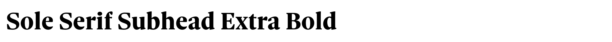 Sole Serif Subhead Extra Bold image