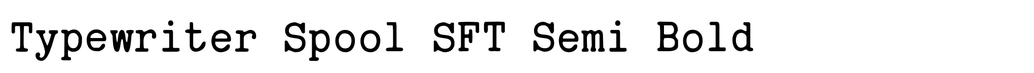 Typewriter Spool SFT Semi Bold image